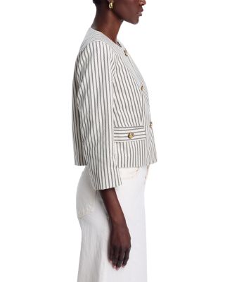 Button Front Cropped Jacket