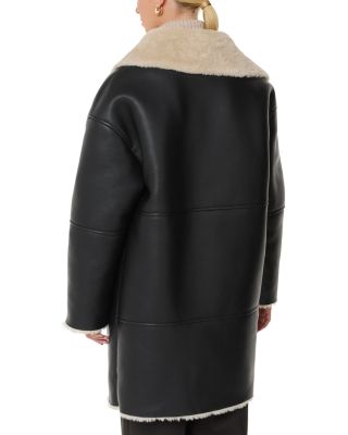 Luella Faux Fur Trim Coat