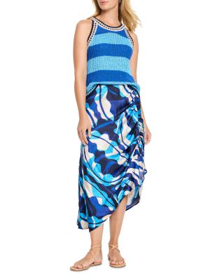 Aqua Surf Side Ruched Skirt