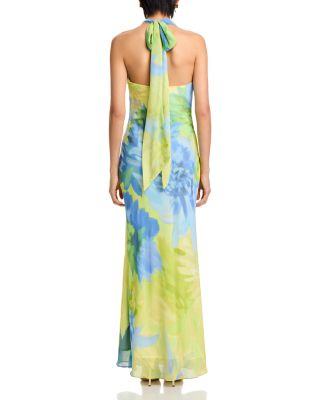 Printed Chiffon Maxi Dress