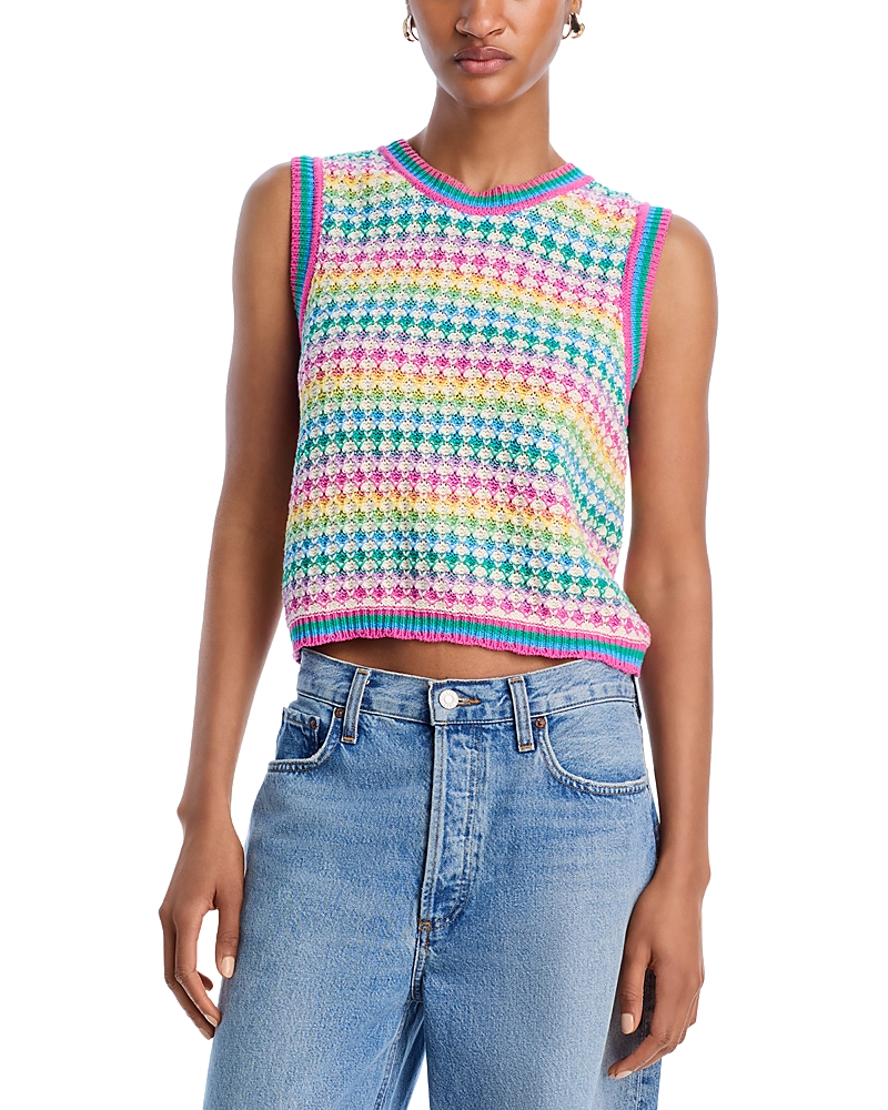 Mother The Open Back Sweater Tank In Rainbow Dreams