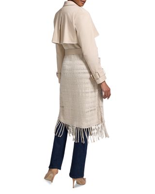 Mixed Media Fringe Knit Jacket 