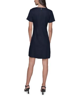 Linen Blend A Line Dress