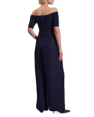 Angeliy Knit Bodice Bardot Top Jumpsuit