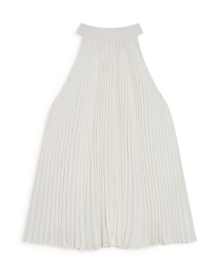 Jamaya High Neck Sleeveless Pleated Top