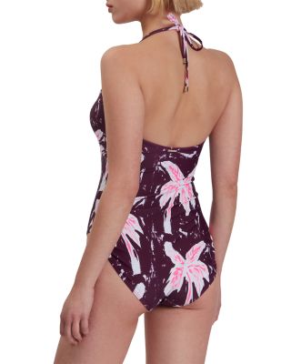 Tuulaa Printed U Bar One Piece Swimsuit