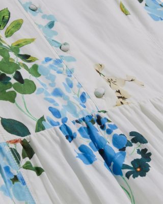 ☆Ted Baker☆ フローラルフリル袖ミディドレス・ GIOLIA♪ Ted Baker Giolia Floral Midi Dress | Bloomingdale's