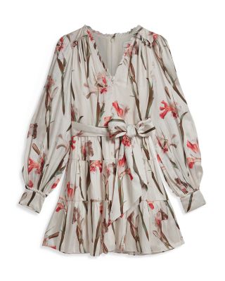 Cuiaba Floral Tie Waist Mini Dress