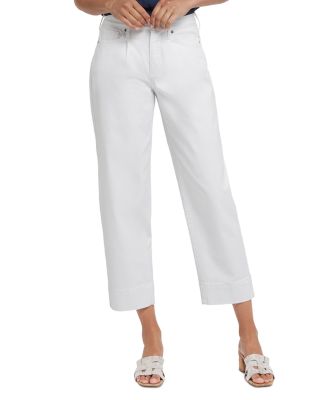 NYDJ - High Rise Balloon Ankle Jeans in Optic White