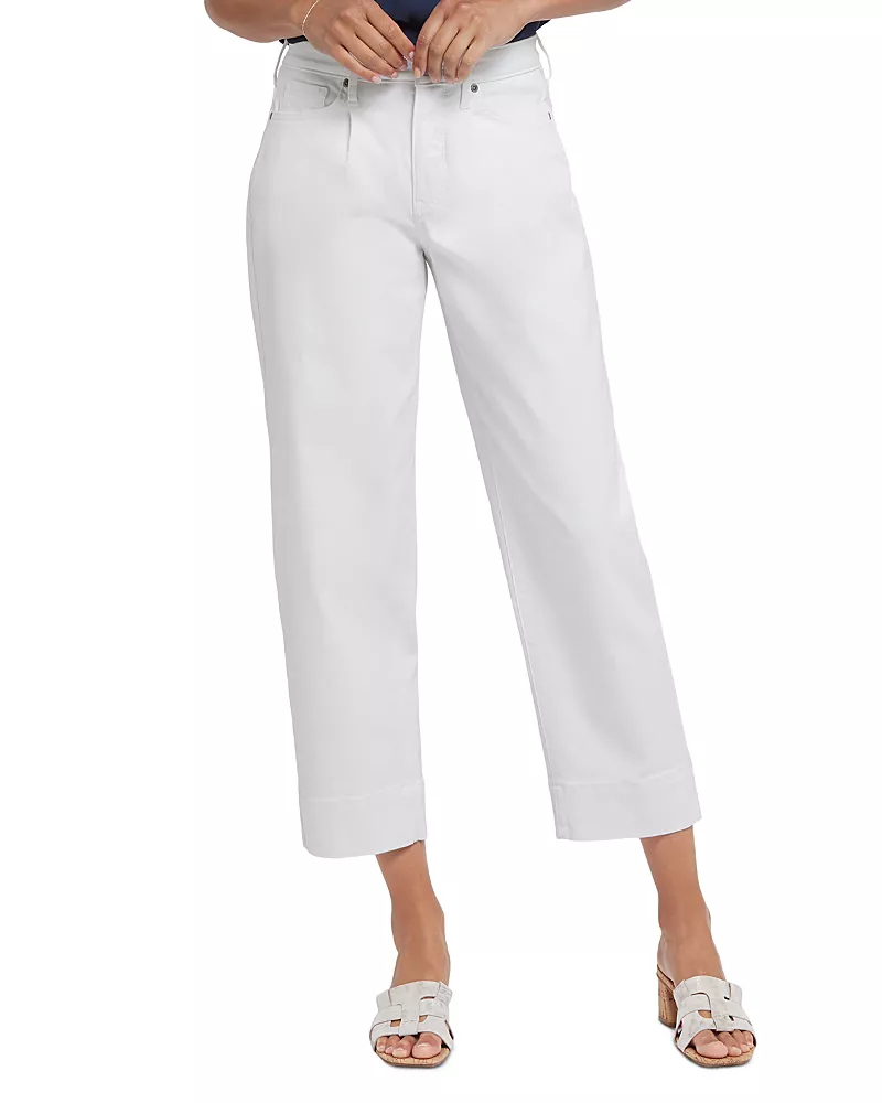 Nydj High Rise Balloon Ankle Jeans in Optic White