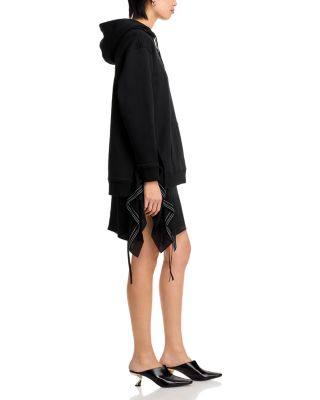 Hoodie Combo Dress with Mini Slip Skirt