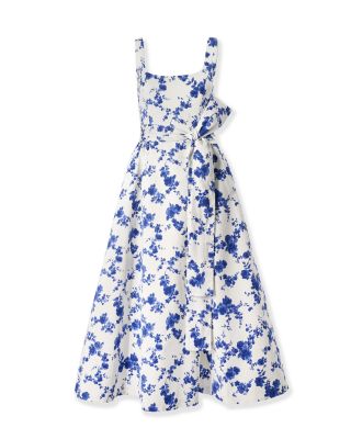 Sleeveless Scoop Neck Midi Dress with Sash