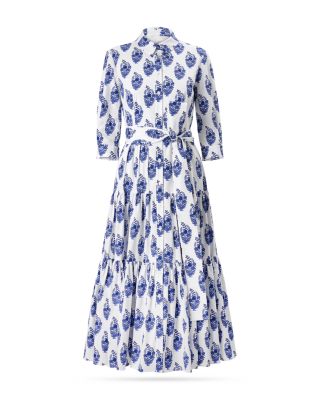 Tiered Midi Shirt Dress