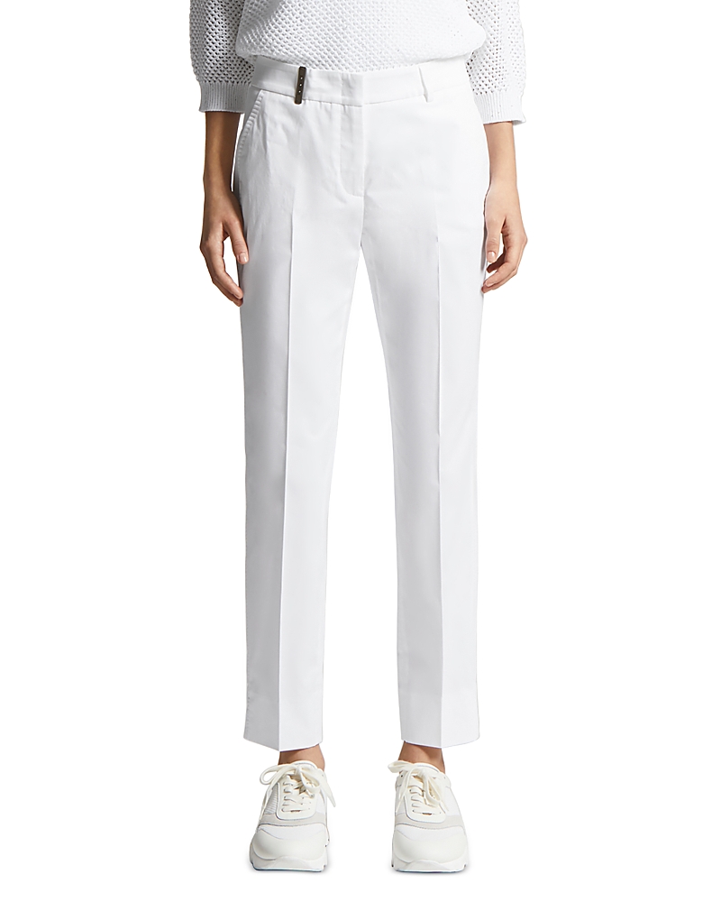 Peserico Women's Cropped Pants In Pure White