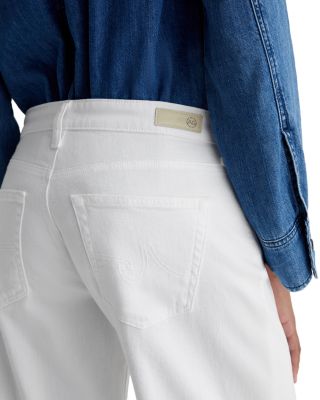 Adria Mid Rise Wide Leg Jeans in Gallery White