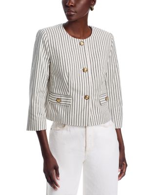 Button Front Cropped Jacket