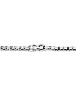 Cross Station Necklace in Sterling Silver with Diamonds, 5mm