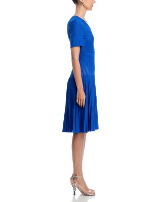 Fit And Flare Ribbed Knit Dress