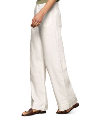 The Linen Marine Wide Leg Pants