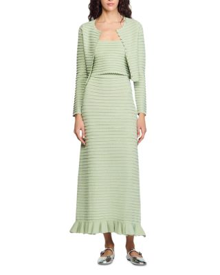 Rhinestone Trim Knit Crop Top