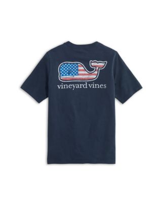 Boys' Cotton Flag Whale Logo Graphic Pocket Tee - Big Kid