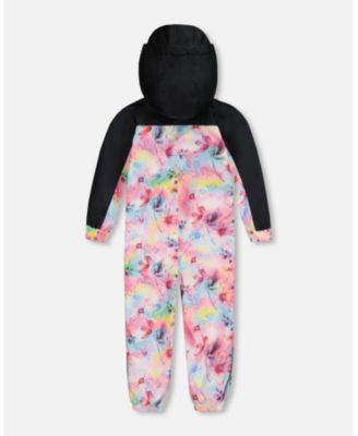 Girls' Printed Butterflies Mid-Season One-Piece Outerwear- Little Kid