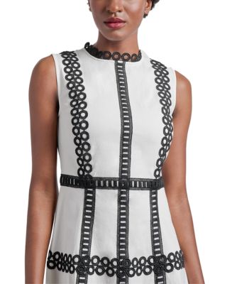 Contrast Trim Midi Dress