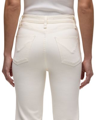 Remi High Rise Straight Ankle Jeans in Ecru