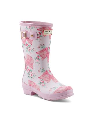Hunter - x LoveShackFancy Unisex Rosa Beaux Mint Pink Rain Boots - Little Kid, Big Kid