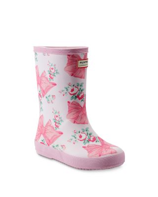 Hunter x LoveShackFancy Unisex Rosa Beaux Mint Pink Rain Boots - Toddler, Little Kid
