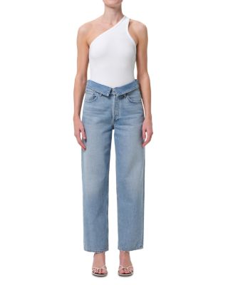Echo Tapered Foldover Jeans in Syllable