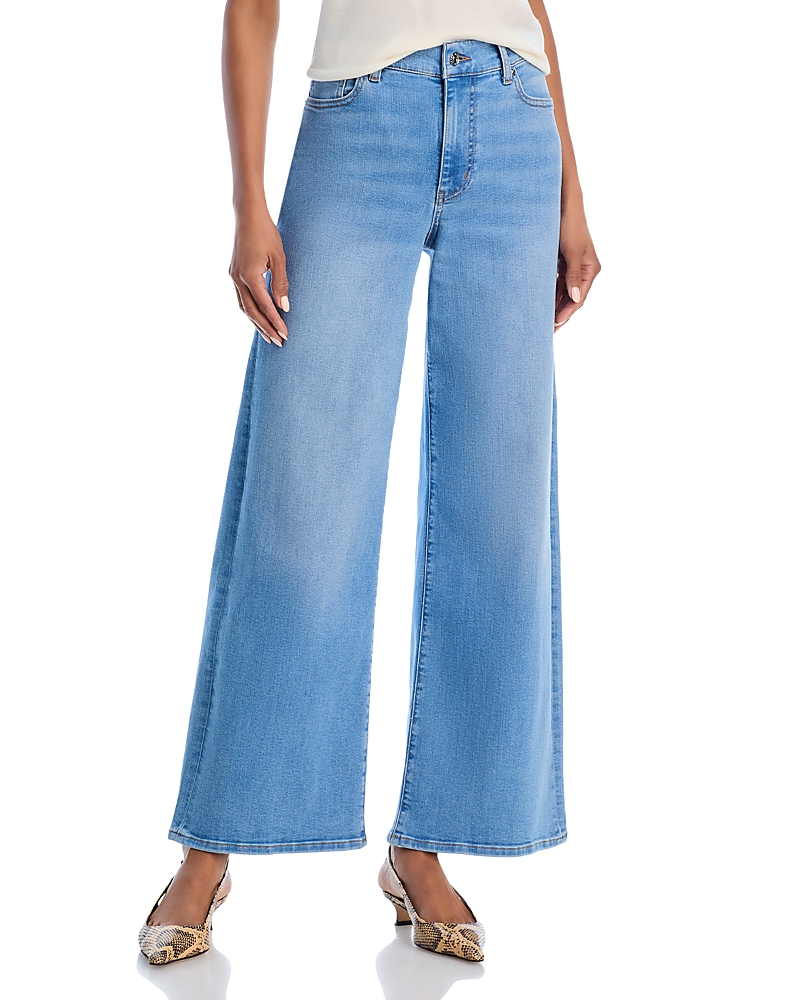 Frame Le High Rise Wide Leg Jeans In Happy Indigo