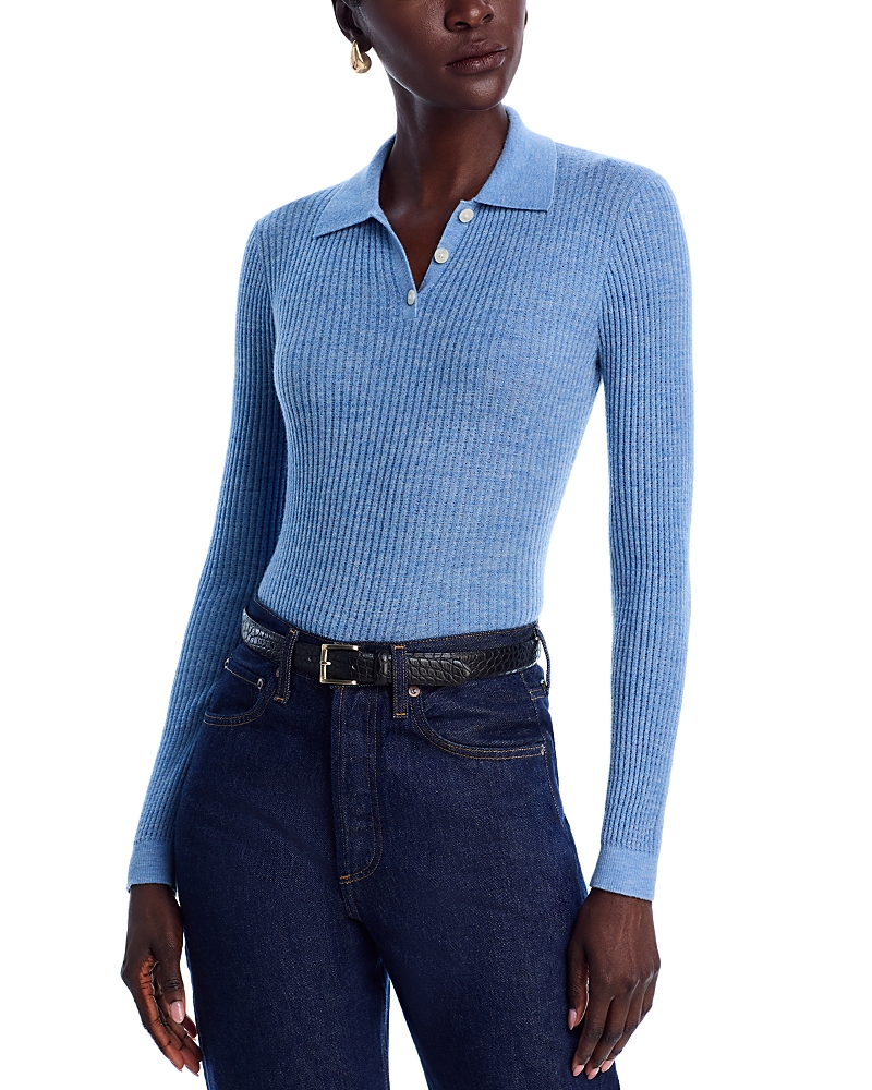 Guest In Residence Shrunken Crewneck Sweater In Cashmere In Blue