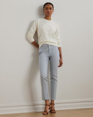 Floral Logo Combed Cotton Sweater