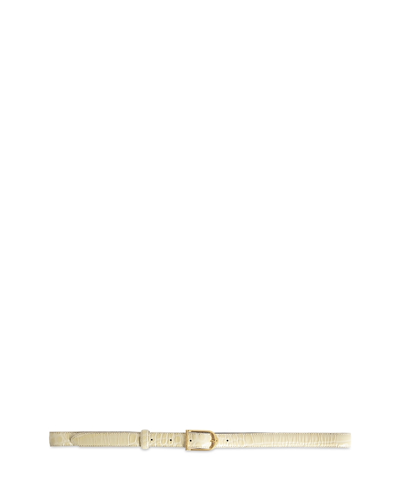 Zadig & Voltaire Rise Croc Embossed Belt In Flash