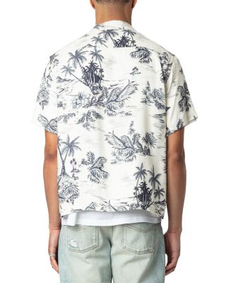 Tropical Palm Regular Fit Camp Shirt