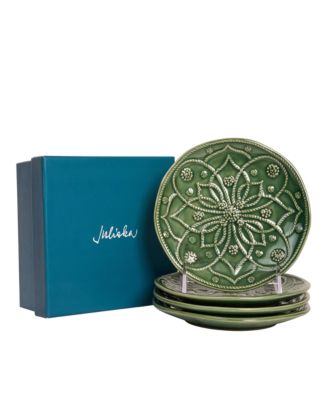 Jardins Du Monde Assorted Side/Cocktail Plates, Set of 4