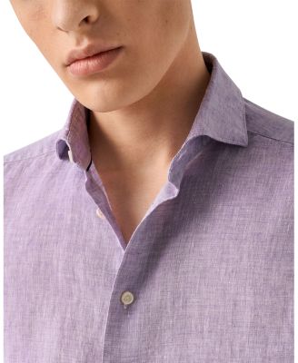 Contemporary Fit Solid Linen Shirt
