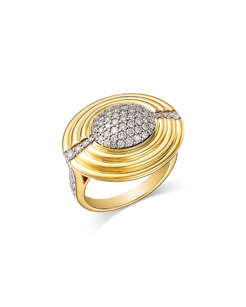 Bloomingdale's Fine Collection Diamond Pave Statement Ring In 14k Yellow Gold, 1.0 Ct. T. W.