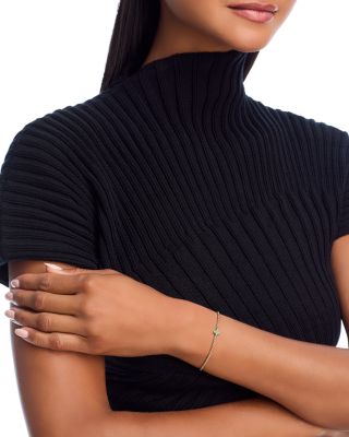 14K Yellow Gold Emerald Gemstones Flower Cluster Box Chain Link Bracelet