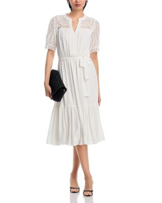 Eyelet Midi Dress