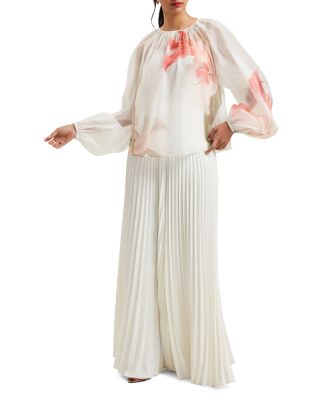 Eriana Organza Bishop Sleeve Blouse