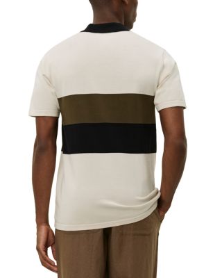 Raul Knit Colorblocked Zip Polo