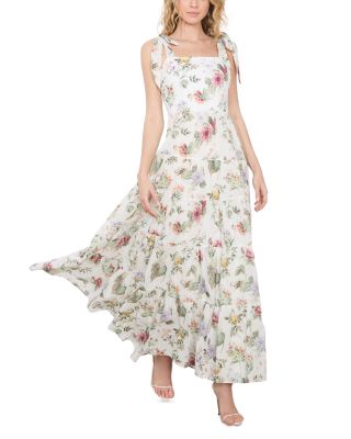 Monnie Shoulder Tie Maxi Dress