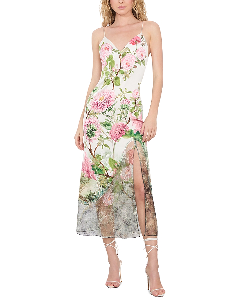 Alice and Olivia Julietta Cutaway Lace Trim Dress