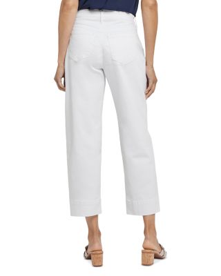 Balloon High Rise Ankle Jeans in Optic White