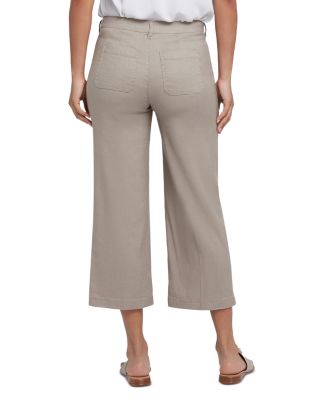 Petite Wide Leg Cargo Capri Pants