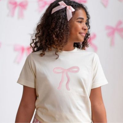 Girls' Coquette Bow Patch Short Sleeve T-Shirt - Little Kid, Big Kid