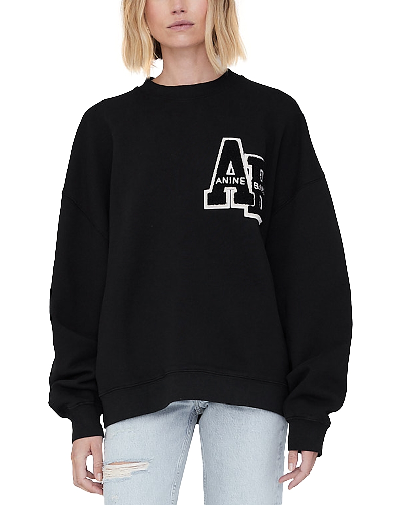 Shop Anine Bing Miles Oversized Sweater In Black