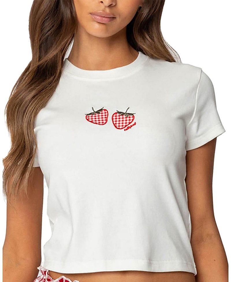 Shop Edikted So Sweet Baby T-shirt In White